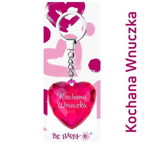 Brelok serce Kochana Wnuczka, Be-Happy Gifts
