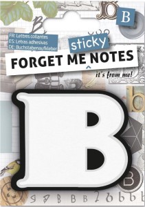 FORGET ME STICKY NOTES KART SAMOPRZYLEPNE LITERA B