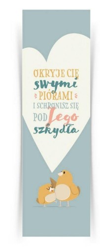 Zakładka duża - Okryje cię - ptaki, Szaron