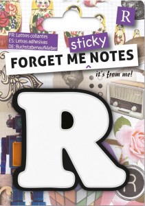 FORGET ME STICKY NOTES KART SAMOPRZYLEPNE LITERA R