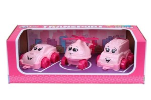 ZESTAW RÓŻOWYCH SAMOCHODÓW, TECHNOK