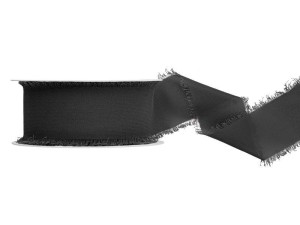 WSTĄŻKA SZYFONOWA CZARNA 40MMX10M