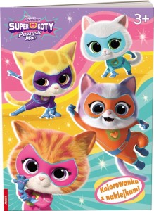 SUPERKOTY. KOLOROWANKA Z NAKLEJKAMI
