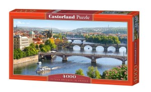 PUZZLE 4000 VLTAVA BRIDGES IN PRAGUE CASTOR