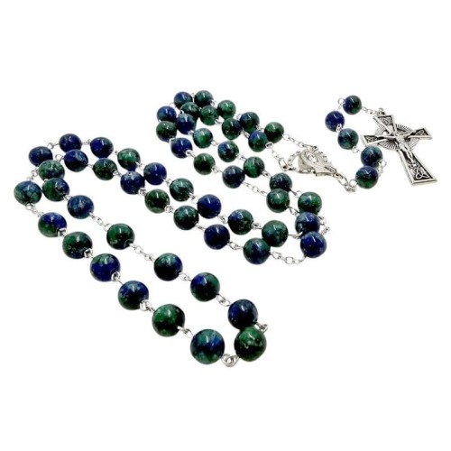 Różaniec kamień naturalny Azuryt