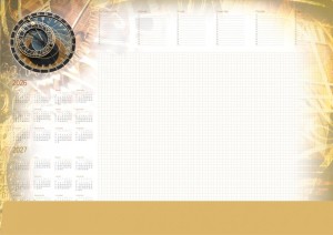 PLANER 2026 A2 Z LISTWĄ ZEGAR