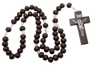 RÓŻANIEC DREWNIANY BRĄZ