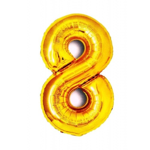 Balon foliowy złoty 8