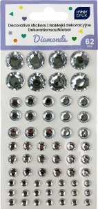 NAKLEJKI DEKORACYJNE 62SZT DIAMONDS