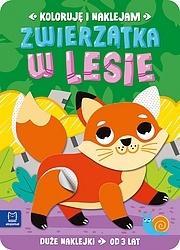 Koloruję i naklejam. Zwierzątka w lesie 3 lata
