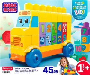 MEGA BLOKS AUTOBUS BUDUJ I LICZ POJAZD I KLOCKI