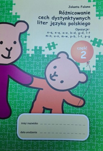 Różnicowanie cech dystynktywnych liter cz.2