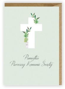 KARTKA OKOLICZNOŚCIOWA, EKO KOPERTA KOMUNIA K061