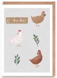 KARTKA OKOLICZNOŚCIOWA O KURKA!, EKO KOPERTA K163