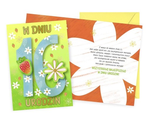 Karnet Urodziny 16