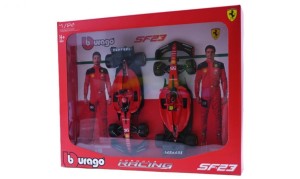 FERRARI FORMULA WITH HELMET, WITHOUT PLASTIC STAND