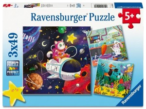 PUZZLE DLA DZIECI 2D: DZIECI I NAUKA 3X49EL