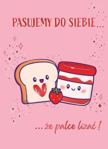 KARNET B6 WALENTYNKI - TOST Z DŻEMEM