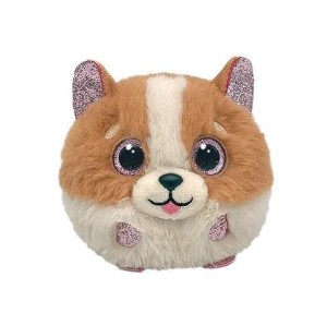 BEANIE BALLS TANNER - BRĄZOWO-BIAŁY PIES 10CM, TY