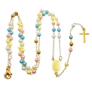 RÓŻANIEC MATKA BOŻA FATIMSKA STAINLESS STEEL