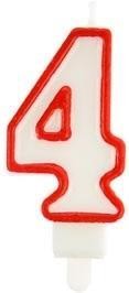 ŚWIECZKA 4 CZERWONA