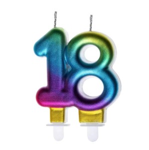 ŚWIECZKA URODZINOWA 18 KOLOROWA