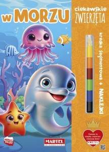 CIEKAWSKIE ZWIERZĘTA W MORZU Z KREDKĄ I NAKLEJKAMI
