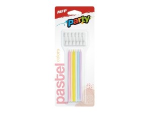 ŚWIECZKI DO TORTU PASTEL 12,5CM 12SZT