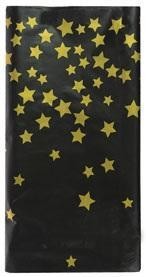 OBRUS ZŁOTE GWIAZDKI CZARNY