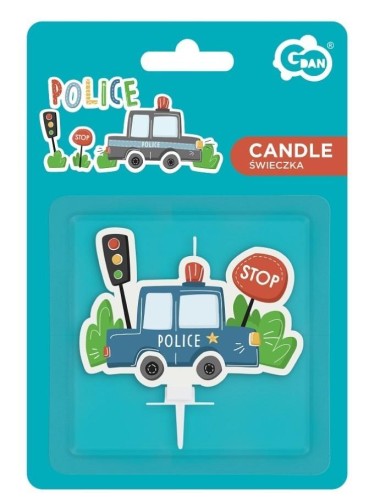 Świeczka urodzinowa Police 5x7cm
