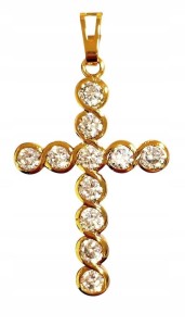 ZAWIESZKA KRZYŻ Z CYRKONIAMI