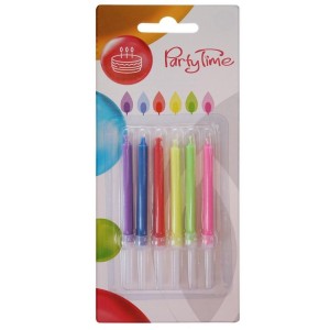 ŚWIECZKI URODZINOWE Z KOLOROWYM PŁOMIENIEM 6SZT