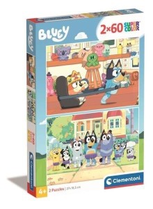 PUZZLE 2W60 SUPER KOLOR BLUEY, CLEMENTONI