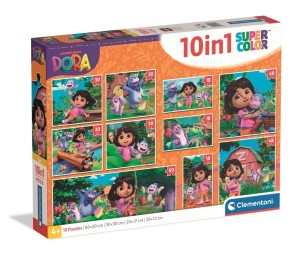 PUZZLE 10W1 DORA THE EXPLORER, CLEMENTONI