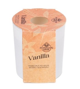ŚWIECZKA SOJOWA POWĄCHAJ MNIE VANILLA BIAŁA 130ML