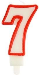 ŚWIECZKA 7 CZERWONA