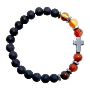 BRANSOLETKA Z KAMIENIEM NATURALNYM - GRANAT