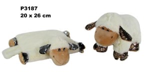 PODUSZKA OWCA Z CEKINAMI 20X26CM