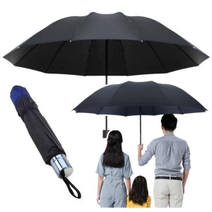 PARASOL SKŁADANY 12-ŻEBROWY POKROWIEC GRANAT 110CM