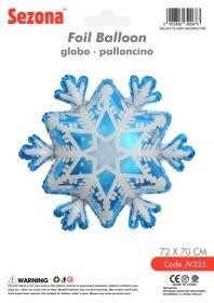 BALON BOŻE NARODZENIE ŚNIEŻYNKA 70X72CM