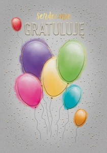 KARNET A5 GRATULACJE - PĘK BALONÓW