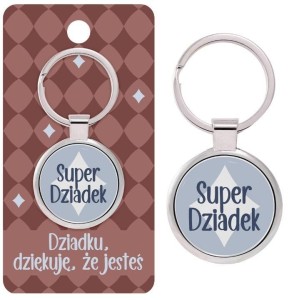 BRELOK PREZENTOWY SUPER DZIADEK, BE-HAPPY GIFTS