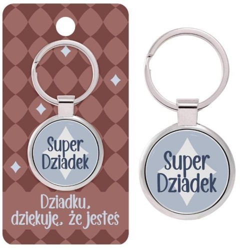 Brelok prezentowy Super Dziadek, Be-Happy Gifts
