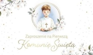 ZAPROSZENIE KOMUNIA (10SZT)