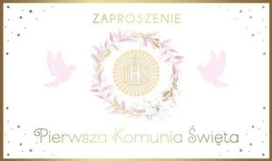 ZAPROSZENIE KOMUNIA (10SZT)