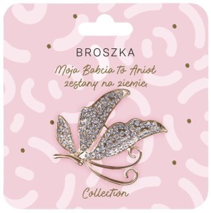 BROSZKA MOTYL MOJA BABCIA TO ANIOŁ, BE-HAPPY GIFTS