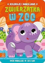 Koloruję i naklejam. Zwierzątka w zoo 3 lata