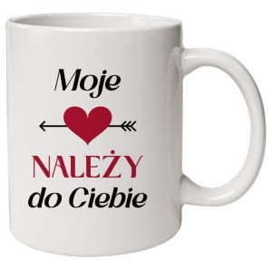 KUBEK PREZENTOWY MOJE SERCE NALEŻY DO CIEBIE