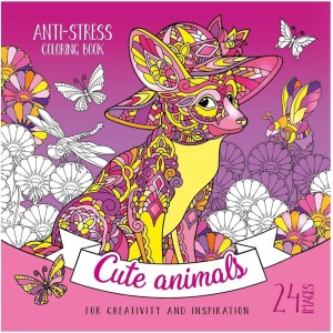 KOLOROWANKA ANTYSTRESOWA 200X200 12 CUTE ANIMALS