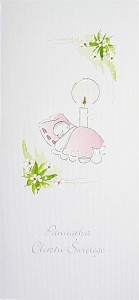 KARNET CHRZEST DL C09 - NIEMOWLĘ DZIEWCZYNKA